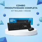 Kit Combo Teclado e Mouse Com Fio USB Confortavel Para Escritorio Home Office