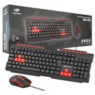 Kit Combo Teclado e Mouse Gamer C3Tech GK-20V2BK, Teclado Multimidia ABNT2 USB + Mouse 1200DPI USB, Preto e Vermelho