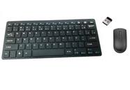 Kit Combo Teclado E Mouse Ultra Slim Sem Fio Wireless Usb ABNT 2 Preto