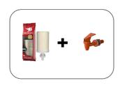 Kit (combo) vela tradicional para filtro de barro + torneira clic marrom stéfani