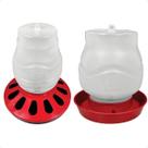 Kit Comedouro 12 Furos 3,5L e Bebedouro 2L Aves Alimentador