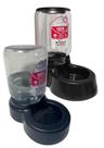 Kit Comedouro 1,5kg e Bebedouro 3 Litros Automático para Cães e Gatos Antibacteriano