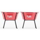 Kit Comedouro Bebedouro Cães Pequeno NF Pet 02 Unid Pote Alumínio 1,5L Comedor Leve Ração Água