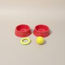 Kit Comedouro E Bebedouro 300 Ml + Bolinha E Ossinho
