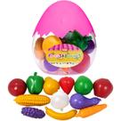 Kit Comidinha 14 Legumes Verduras Frutas de Brinquedo no Ovo