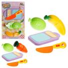 Kit comidinha crec crec legumes/frutas de cortar com 6 pçs