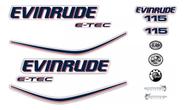 Kit Compatível Adesivos Motor Evinrude 115 E-TEC