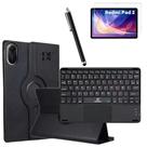 Kit Completão Para Tablet Redmi Pad 2 11' Capa Giratoria + Teclado Touchpad + Pel + Caneta Touch
