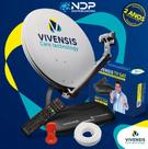 Kit completo: Antena Parabólica, Receptor Digital Vx10, LNBF e cabo - Vivensis