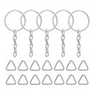 Kit Completo Argolas Com Elo Para Chaveiro Branco 100 Unidades Kit Completo Argolas Com Elo Para Chaveiro Branco 100 Unidades