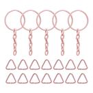 Kit Completo Argolas Com Elo Para Chaveiro Rosa Bebê 100 Unidades Kit Completo Argolas Com Elo Para Chaveiro Rosa Bebê 100 Unidades
