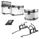 Kit Completo Baú Moto Super Adventure Traseiro e Laterais Tiger 800 2014 À 2018
