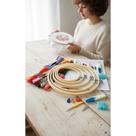 Kit Completo Bordado Ponto Cruz: 5 Bastidores, 50 Cores