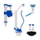 Kit Completo Branco Para Caixa Acoplada Blukit Com Acionamento Superior Cromado 340285