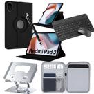 Kit completo Capa P/ Tab Redmi Pad2 + Teclado E Mouse + Pasta + Pelicula + Suporte Giratório