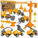 Kit Completo Construção 14 peças 6 carros com fricção e acessorios Kit Completo Construção 14 peças 6 carros com fricção e acessorios