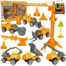 Kit Completo Construção 14 peças 6 carros com fricção e acessorios Kit Completo Construção 14 peças 6 carros com fricção e acessorios