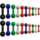 Kit Completo de Halteres Redondo Emborrachados Pares de 1 ao 10Kg