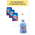 Kit Completo de Limpeza: 3 Sabões em Pó Brilhante + 1 Amaciante Urca 5L