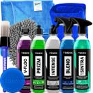 Kit Completo de Limpeza Automotiva Brilho, Proteção e Acabamento Profissional Vfloc, Sintra, Blend, Intense e Prizm Vonixx