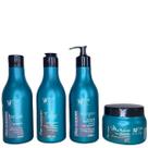 Kit completo de tratamento para Cabelo com Caspa, Ponta Seca, Oleosos e Mistos WF RECUPPER 1.150ml