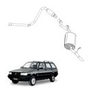 Kit Completo Escapamento Elba 1.6 1990 e 1996 Opcional Aço