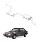 Kit Completo Escapamento Escort 1.8 1990 a 1992 Aço Galvani