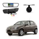Kit Completo Espelho Retrovisor LCD 4.3 + Câmera de Ré Celta 2011 2012 2013 2014 2015