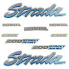 Kit completo faixa adesiva cbx200 strada 1998 azul premium