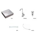 Kit completo gabinete de banheiro Cuba Q39, Torneira, Sifao