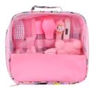 Kit Completo Higiene Bebê Rosa Tesoura Escova Pente