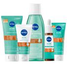 Kit Completo Nivea Acne Control com Sabonete, Tônico, Sérum, Hidratante e Esfoliante Controle de Oleosidade, Pele Limpa, Saudável e Sem Acne