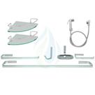 KIT COMPLETO PARA BANHEIRO 2 Porta Shampoo Canto + 1 Kit Acessórios QUADRADO + 1 Ducha Higiênica Abs Cromado Cód. 1881