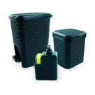 Kit Completo Para Cozinha Dispenser e Lixeiras 5 e 7 Litros