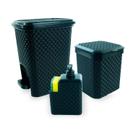 Kit Completo Para Cozinha Dispenser e Lixeiras 5 e 7 Litros