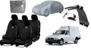 Kit Completo para Fiorino 96-07: Capa de Couro + Limpador de Parabrisa + Capa de Cobrir