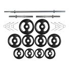 Kit Completo Para Fitness Anilhas e Barras
