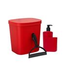 Kit Completo para Pia Lixeira, Dispenser e Rodo Organização e Estilo Kit Completo para Pia Lixeira, Dispenser e Rodo Organização e Estilo