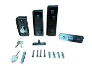 Kit Completo para Porta de Vidro Pivotante com Fechadura e Dobradiças Polímero com Acabamento Premium