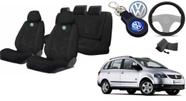 Kit Completo para Spacefox 2006-2018: Capas de Tecido, Capa de Volante e Chaveiro VW Kit Completo para Spacefox 2006-2018: Capas de Tecido, Capa de Volante e Chaveiro VW
