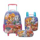 Kit Completo Paw Patrol Mochila lancheira e estojo Skye Patrulha