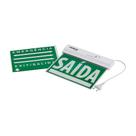 kit completo Placa sinalização Intelbras Com Suporte Fixação