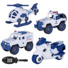 Kit Completo Policia 7 peças 4 Veiculos e 3 Acessorios