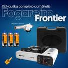 Kit Completo Portátil Frontier Flex Azul, Branco ou Preto para cozinhar em Camping, Pescaria, Praia Kit Completo Portátil Frontier Flex Azul, Branco ou Preto para cozinhar em Camping, Pescaria, Praia