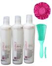 Kit completo spa curly soupleliss cabelos cacheados 3x300ml