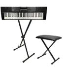 Kit Completo Teclado MXT M-T5000 MIDI 61 Teclas + Suporte e Banco