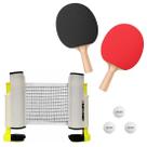 Kit Completo Tênis de Mesa 2 Raquetes 3 Bolas e Rede Sensei Star