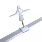 Kit Completo Trilho Suiço Simples Max Para Teto 3,0m Branco Deslizante Parafuso Bucha