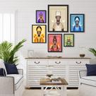 Kit Composição 6 Quadros Decorativos Orixás Candomblé