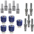 Kit Compressor Espigão Pino Engate Rápido Capa plástica